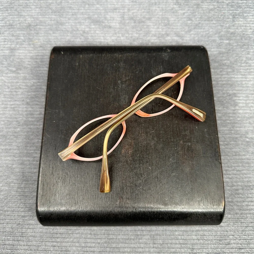Oliver Peoples Carina Y2K Eyeglasses Brown Peach Cat Eye Frames 47-17-130 OTRP